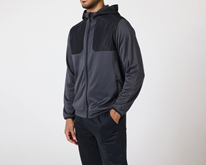 Vêtements d'extérieur pour hommes, survêtement en nylon personnalisé avec patchwork, ensemble 2 pièces pour hommes - Product Image 5