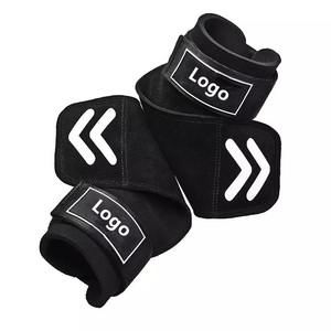 Empuñaduras de levantamiento de pesas antideslizantes ajustables GAF, correas de ganchos de cuero para peso muerto, pull-Ups, muñequera pesada, empuñaduras de mano - Product Image 5