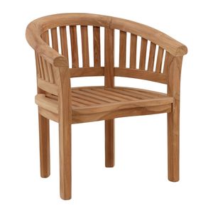 Fauteuil de jardin incurvé en teck, confortable et durable, pour l'extérieur, style banane, en bois massif, pour patio et bord de piscine, idéal pour la vie en bord de mer - Product Image 1