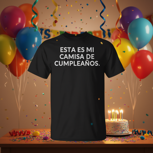 Camiseta de Cumpleaños con Estampado en Español, Unisex para Adultos, Cuello Redondo, Manga Corta, Serigrafía - Product Image 3