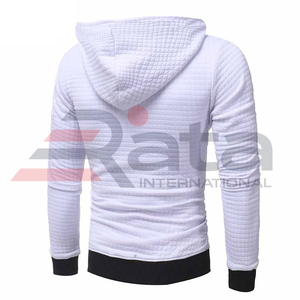 Sudadera con capucha de alta calidad para hombre, hecha en Pakistán, cómoda, informal, Top de invierno, patrón sólido en blanco y negro, gran oferta, tela de franela - Product Image 3
