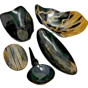 Tazón para Servir Ensaladas Hecho a Mano con Cuerno de Búfalo, Diseño Personalizado, Altamente Pulido y Personalizable - Product Image 3