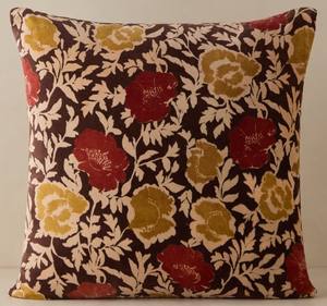 Indien fait à la main nouveau Design Orange fleur main bloc impression taie d'oreiller coton housse de canapé literie housses de coussin - Product Image 2