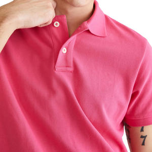 Alta calidad color sólido en blanco hombres manga corta Polo bordado Diseño 100% algodón Golf Polo camiseta diseño hombres polos - Product Image 2