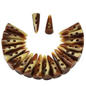 Coat Jeans Suit Horn <b>Button</b> For Garment Accessories 100% Real Buffalo and Ox Horn <b>Toggles</b> <b>Button</b> Ox Natural Horn Color Handmade - Product Image 3