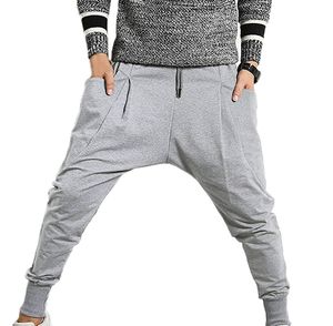 2024 Wholesale <b>Jogger</b> Pants OEM New Trend Men Workout Breathable <b>Drop</b> <b>Crotch</b> Sweatpants with Pocket - Product Image 1
