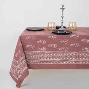 Mantel floral con estampado floral Dabu hecho a mano, cubierta de algodón estilo rústico francés indio para comedor, bodas y hogar. - Product Image 1