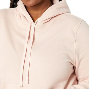 เสื้อฮู้ดผู้หญิงสำหรับฤดูหนาว ระบายอากาศได้ดี พิมพ์ลาย มีโลโก้ด้านหน้า ผลิตตามสั่ง ผ้าโพลีเอสเตอร์/คอตตอนถัก ซับในแห้งเร็ว MOQ ต่ำ - Product Image 5