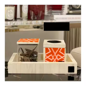 Modern <b>Burner</b> Boxes Luxury Mother of Pearl Inlay Arabic Incense <b>Burner</b> Mubkhar Handcrafted Bakhoor Tray & Dual-Use <b>Candle</b> Holder - Product Image 6