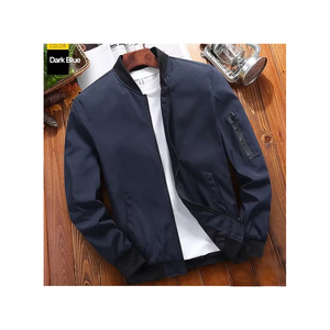 <b>Men</b> Winter New Arrival Fashion Latest Design Streetwear Low MOQ Stand Collar Casual <b>Jacket</b> with Front Logo Customizable - Product Image 1