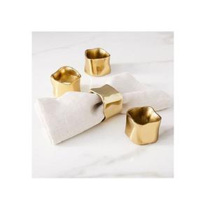 Anillo de servilleta de aluminio de calidad exclusiva, diseño de hoja, anillo de tejido de servilleta de Color plateado para uso en eventos de fiesta de boda - Product Image 4