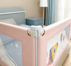 UD Kids Play Cashmere Folding Crib Fence Anti-Fall <strong>Bed</strong> Baffle Guardrail 1.8m New Baby Safety Features <strong>Rail</strong> Guards - Product Image 3