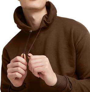 Vente en gros de sweat-shirts à capuche surdimensionnés en coton 100% avec ourlet brut et impression 3D pour logo personnalisé, coupe courte, bordure brute, teinture unie pour l'hiver - Product Image 6
