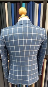 Blazer d'affaires pour hommes unisexe #208 respirant tissé plissé devant Style bouton braguette simple boutonnage grande taille costumes pour adultes - Product Image 2