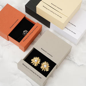 Cajón deslizante de papel personalizable de lujo para joyería Cajas de joyería de regalo personalizado con solución de almacenamiento de anillo de collar - Product Image 5