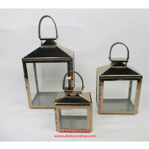 Vente en gros de bougeoirs lanterne marocaine personnalisés bougeoirs décoratifs en métal verre blanc pour la maison et la décoration de Noël - Product Image 5