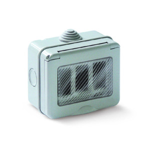 Cassetta da Parete per Esterni Rotonda a 3 Posti IP55 - Product Image 1