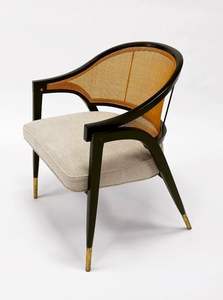 Mid-Century Modern Cane Back Sillón - Product Image 3