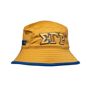 Sombrero de Pescador Casual de Mezclilla Dorado Sigma Gamma Rho con Bordado 3D Unisex - Product Image 1