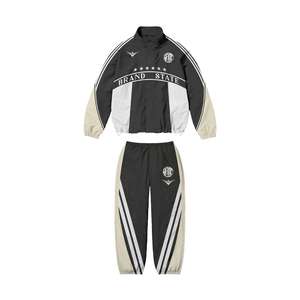 Chándal personalizado para hombre, conjunto cortavientos de nailon, chaqueta deportiva, chándal con cremallera, rompevientos, chándales de Color negro para hombre - Product Image 2