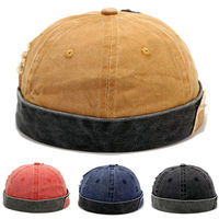 Casquettes sans visière en denim, velours côtelé et coton, style mode, pour couples, casquettes de sport, casquettes melon, casquettes hip-hop sans visière, casquettes de baseball