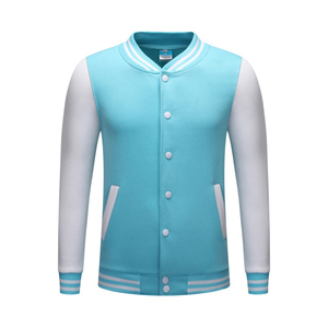 Oversize Leisure Custom Patch Embroidery Leather Sleeve Baseball Letterman Varsity Jacket for Men Plus Size <b>Sweater</b> Bomber Coat - Product Image 4