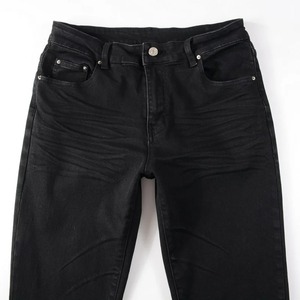 Hot Sellers <b>Men's</b> Casual Black Distressed Slim Fit Ripped <b>Jeans</b> Pant High Stretch with OEM Service - Product Image 3