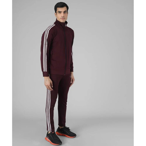 Ensembles de survêtements d'hiver pour hommes de qualité supérieure en gros, légers, écologiques, vêtements de jogging unis, 100% coton respirant - Product Image 2