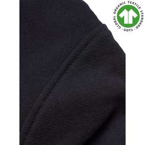Femmes 100% Pull à capuche en molleton de coton noir, col roulé, fermeture éclair, court, sweats à capuche pour femme certifié durable en gros - Product Image 6