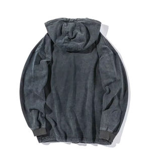 เสื้อฮู้ดผู้ชายผ้าฟลีซซักกรดไซส์ใหญ่พิเศษพิมพ์ลายไฮสตรีท - Product Image 5