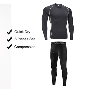 Ensemble de compression respirant pour hommes, dernier style, quantité minimale de commande bas, vêtements de fitness, protège-éruption respirant - Product Image 4