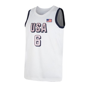 Men's USA 6 Embroidered Basketball Jersey Boyfriend Style Breathable Gym Tank Top <b>3D</b> Sleeveless Sportswear Comfortable Men's - Product Image 6