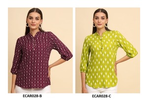 Kurti indien en coton rayonne élégant et sans effort, idéal pour les vêtements quotidiens pour femmes avec confort et style au prix d'usine - Product Image 6