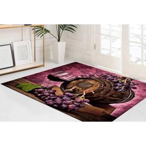 Tapis imprimé motif raisin - Tapis moderne pour la décoration de la maison et du bureau, avec poils doux - Product Image 2