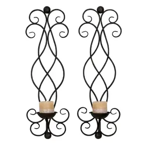 Latest Arrival Premium Uniquely Designed Contemporary Style Metal Wall <b>Candle</b> <b>Holders</b> Wall Mounted <b>Candle</b> <b>Holder</b> in <b>Glass</b> Shade - Product Image 3
