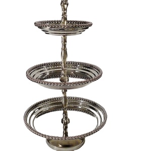 Pour Amazon Top Pick 3 couches en acier inoxydable gâteau support plateau en métal Durable pour les fêtes rotation bordure Table décor essentiel gâteau T - Product Image 2