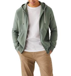 Sweat à capuche zippé surdimensionné pour homme en molleton épais avec logo personnalisé, 100 % coton, broderie technique, grandes tailles - Product Image 2