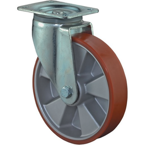 Rueda Giratoria de Alta Resistencia de 150 mm de Diámetro para Muebles, Capacidad de Carga de 550 kg, Poliuretano Fundido, 135 mm x 110 mm, Ruedas BS - Product Image 3