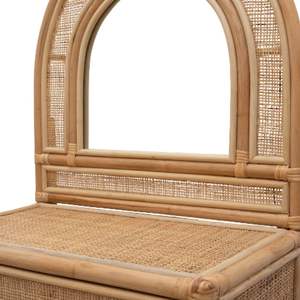 Table et chaise de maquillage en rotin, vente en gros, directement de l'usine du Vietnam, taille et couleur personnalisables - Product Image 2