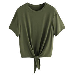 T-shirt femme personnalisé en coton biologique 100% grande taille, coupe oversize courte, style streetwear, doux, respirant, décontracté, été - Product Image 2