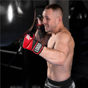 Gants de boxe en cuir durable personnalisés en gros avec poignet Meilleures ventes Gants MMA personnalisés Conception OEM - Product Image 5