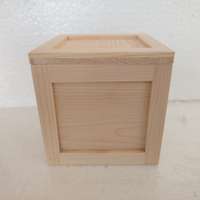 Caisse en bois vide avec couvercle, logo gravé, mini caisses d'expédition en bois, style caisse pour homme, boîte cadeau en bois pour produits, cadeaux, emballage