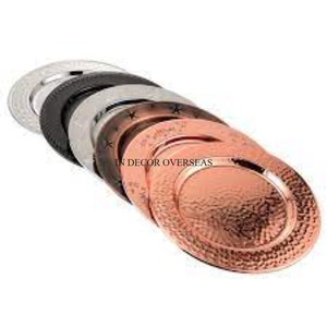 Juego de 3 placas de cargador de forma redonda de metal de calidad superior disponibles de tamaño y color personalizados de Diseño Estándar simple - Product Image 6