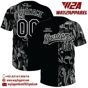 Maillot de baseball à deux boutons sublimé personnalisé chemises de maillot à boutons complets vêtements de sport avec votre logo - Product Image 4