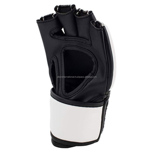 Gants de MMA en cuir de haute qualité avec impression de logo personnalisée, vente chaude, gants de combat sportifs de longueur poignet, service OEM disponible - Product Image 4