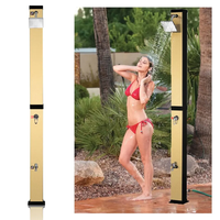 2023 Kangrun vente chaude douche extérieure portable de luxe dorée pour piscine