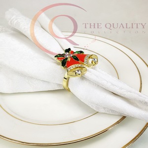 Anneaux de serviette décoratifs en métal pour arrangements de table de mariage de luxe, repas à domicile et mise en scène professionnelle - Product Image 2