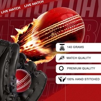 Balle de cricket en cuir anglais véritable de qualité supérieure personnalisée point à la main 4 pièces balles de ruban pour la pratique des matchs de tournoi