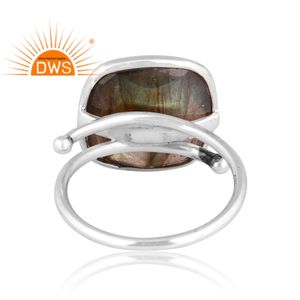 แหวนพลอยลาบราดอไรต์ธรรมชาติทำจากเงิน925สไตล์วินเทจเครื่องประดับตามสั่งสำหรับผู้หญิงของขวัญสำหรับผู้หญิง - Product Image 2