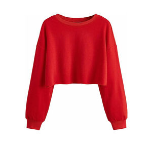 Transpirable 2025 Streatwear Mujeres Crop Top Sudaderas Mujeres Algodón Fleece Casual Deportes Sudaderas de manga larga - Product Image 1